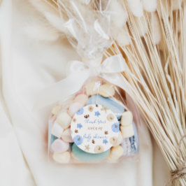 ブルーカボチャ男の子ベイビーシャワーありがとう ラウンドシール