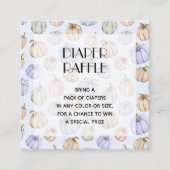 ブルーカボチャ男の子ベビーシャワーおむつラッフル エンクロージャーカード (正面)