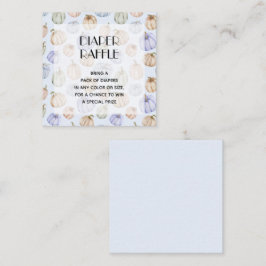 ブルーカボチャ男の子ベビーシャワーおむつラッフル エンクロージャーカード