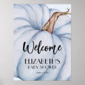 ブルーカボチャ男の子ベビーシャワーへようこそ ポスター (正面)