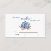 ブルーカボチャ秋お菓子の数 エンクロージャーカード (正面)