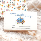 ブルーカボチャ秋お菓子の数 エンクロージャーカード