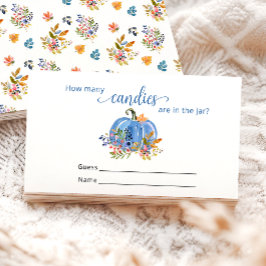 ブルーカボチャ秋お菓子の数 エンクロージャーカード