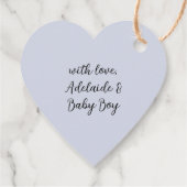 ブルーカボチャ秋の収穫少年の赤ちゃんシャワー フェイバータグ (裏面)