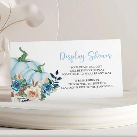 ブルーカボチャ表示赤ちゃんシャワー囲いカード エンクロージャーカード