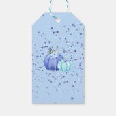 ブルーカボチャ赤ちゃんシャワーありがとうメッセージカード ギフトタグ (裏面)