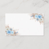 ブルーカボチャ赤ちゃんシャワーおむつラッフルインサートカード エンクロージャーカード (裏面)