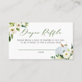 ブルーカボチャ赤ちゃんシャワーおむつラッフルゲームカード プレイスカード (正面)