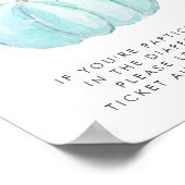 ブルーカボチャ赤ちゃんシャワーおむつラッフルドロップオフ ポスター (角)