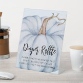 ブルーカボチャ赤ちゃんシャワーおむつラッフル 台座サイン (インサイチュ)