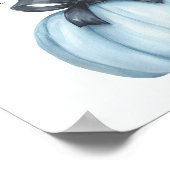 ブルーカボチャ赤ちゃんシャワーの好意 ポスター (角)