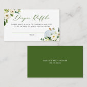 ブルーカボチャ赤ちゃんシャワーゲームおむつラッフルカード 名刺 (正面/裏面)