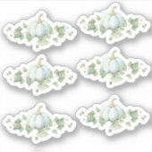 ブルーカボチャ赤ちゃんシャワーパーティーデコーステッカーシート シール (正面)