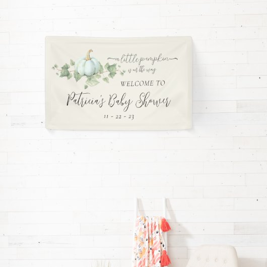 ブルーカボチャ赤ちゃんシャワーパーティーデコールシンボルや象徴バナー 横断幕 (インサイチュ)