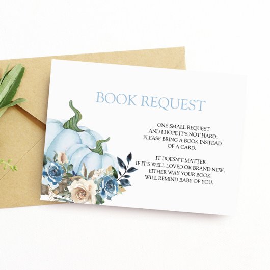 ブルーカボチャ赤ちゃんシャワーベビー エンクロージャーカード