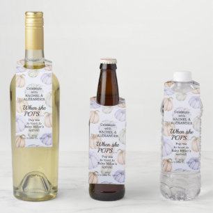 ブルーカボチャ赤ちゃんシャワーポップ・アートのit ボトルネックタグ