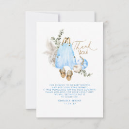 ブルーカボチャ赤ちゃんシャワー少しありがとうありがとう サンキューカード