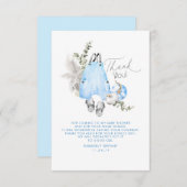 ブルーカボチャ赤ちゃんシャワー少しありがとうありがとう サンキューカード (正面/裏面)