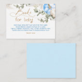 ブルーカボチャ赤ちゃんシャワー本ベビー依頼 エンクロージャーカード (正面/裏面)