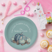 ブルーカボチャ赤ちゃんシャワー ペーパープレート (パーティー)