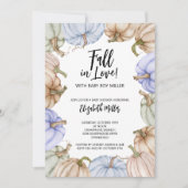 ブルーカボチャ赤ちゃんシャワー 招待状 (正面)