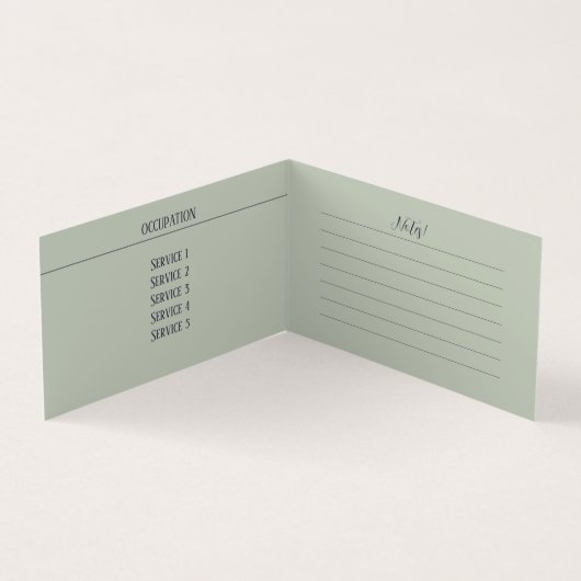 ブルーカボチャ – 名刺 (内部)