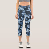 ブルーカモフラージカプリレギンス カプリレギンス (正面)