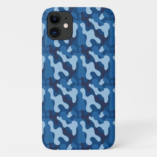 ブルーカモフラージケース | iPhone | iPad | Samsung Case-Mate iPhoneケース (裏面)