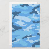 ブルーカモフラージスクラップブッククラフト紙 (正面/裏面)