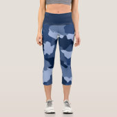 ブルーカモフラージパターンカプリレギンス カプリレギンス (正面)