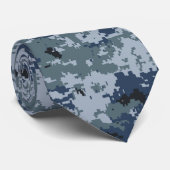 ブルーカモフラージメンズタイ ネクタイ (ロール)