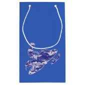 ブルーカモフラージュのスノーモービル スモールペーパーバッグ (裏面)