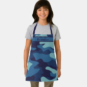 ブルーカモフラージュクールカスタムキッズ エプロン (インサイチュ)
