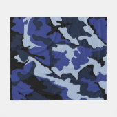 ブルーカモフラージュフリースブランケット フリースブランケット (正面(横))