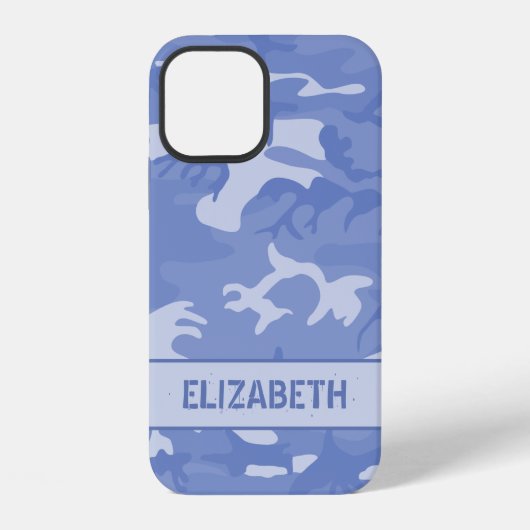 ブルーカモフラージュモノグラム iPhoneケース (裏面)