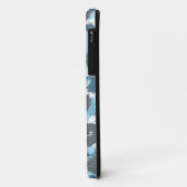 ブルーカモフラージュ柄 Case-Mate iPhoneケース (裏面/左)