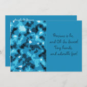 ブルーカモフラージュ男の赤ちゃん誕生のお知らせ 案内状 (正面/裏面)