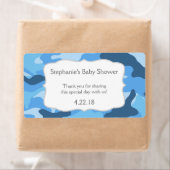 ブルーカモフラージュ迷彩柄ウォーターボトルフェイブ ラベル (インサイチュ)