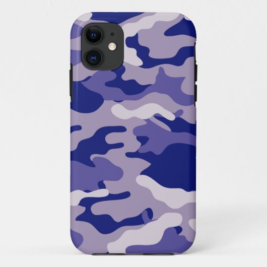 ブルーカモフラージュ迷彩柄テクスチャ Case-Mate iPhoneケース (裏面)