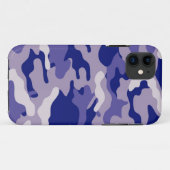 ブルーカモフラージュ迷彩柄テクスチャ Case-Mate iPhoneケース (裏面(横))
