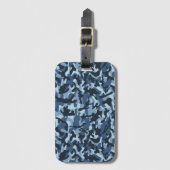 ブルーカモフラージュ ラゲッジタグ (正面縦)