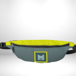 ブルーカラフルイエロートラベルバッグイニシャルファニーパック ファニーパック