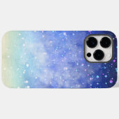 ブルーカラフルウォーターモダンカラーアートスターリーナイト Case-Mate iPhoneケース (裏面 (横))