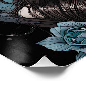 ブルーカラフルシュガースカルレディはピンクで行った。 ポスター (コーナー)