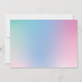 ブルーカラフルタイポグラフィ2025卒業写真 案内状 (裏面)