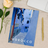 ブルーカラフルチェフチャウエンモロッコメディナ ポストカード
