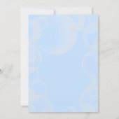 ブルーカラフルバブルブラスト誕生日カード 招待状 (裏面)