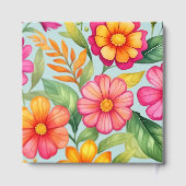 ブルーカラフルフローラメキシカン結婚フィエスタ ゲストブック (裏面)