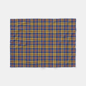 ブルーカラフルプ王室のライドムルタタータンチェック フリースブランケット (正面(横))