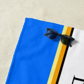 ブルーカラフルホワ航海のイトストライプBOATHOUSE ビーチタオル (インサイチュ)